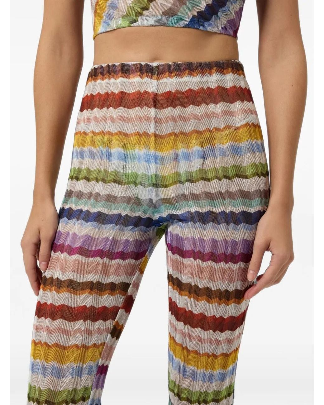 Missoni Yellow Zigzag Tulle Cover-Up Trousers