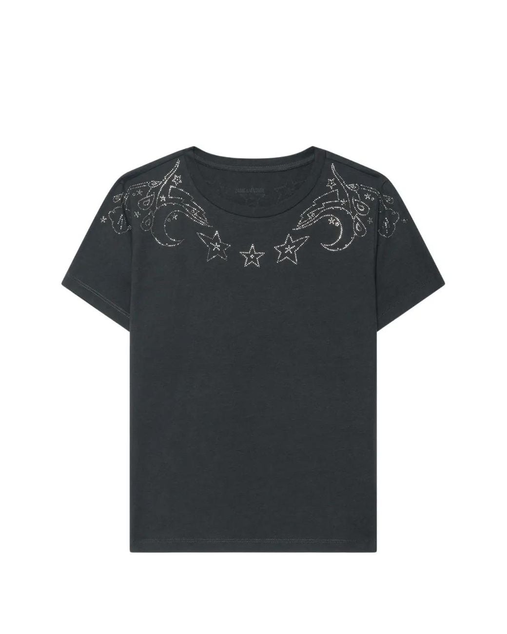 Zadig & Voltaire Black Strass-Embellished Alys T-Shirt