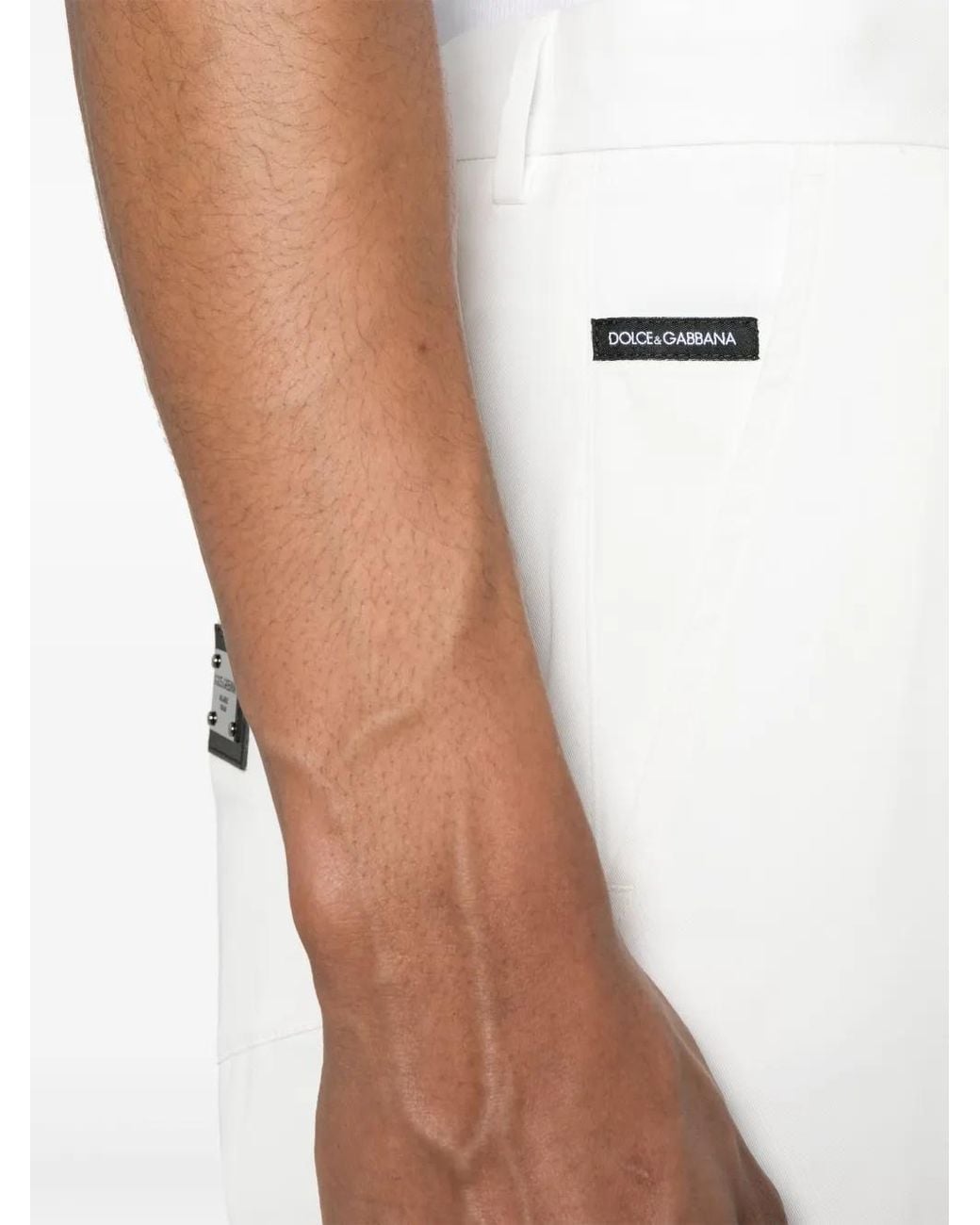 Dolce & Gabbana White Chino-Style Shorts for men