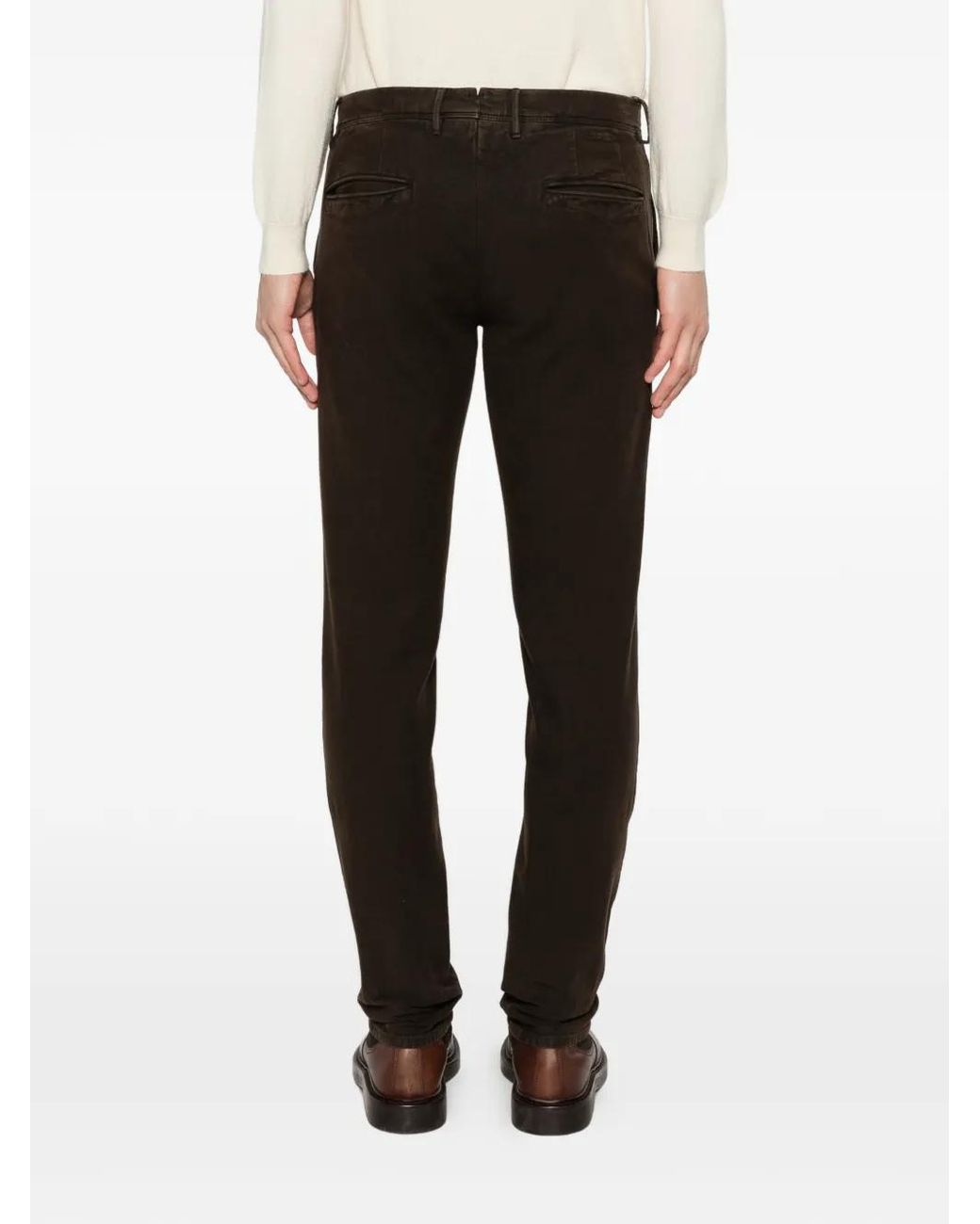 Incotex Black Buttoned Trousers for men