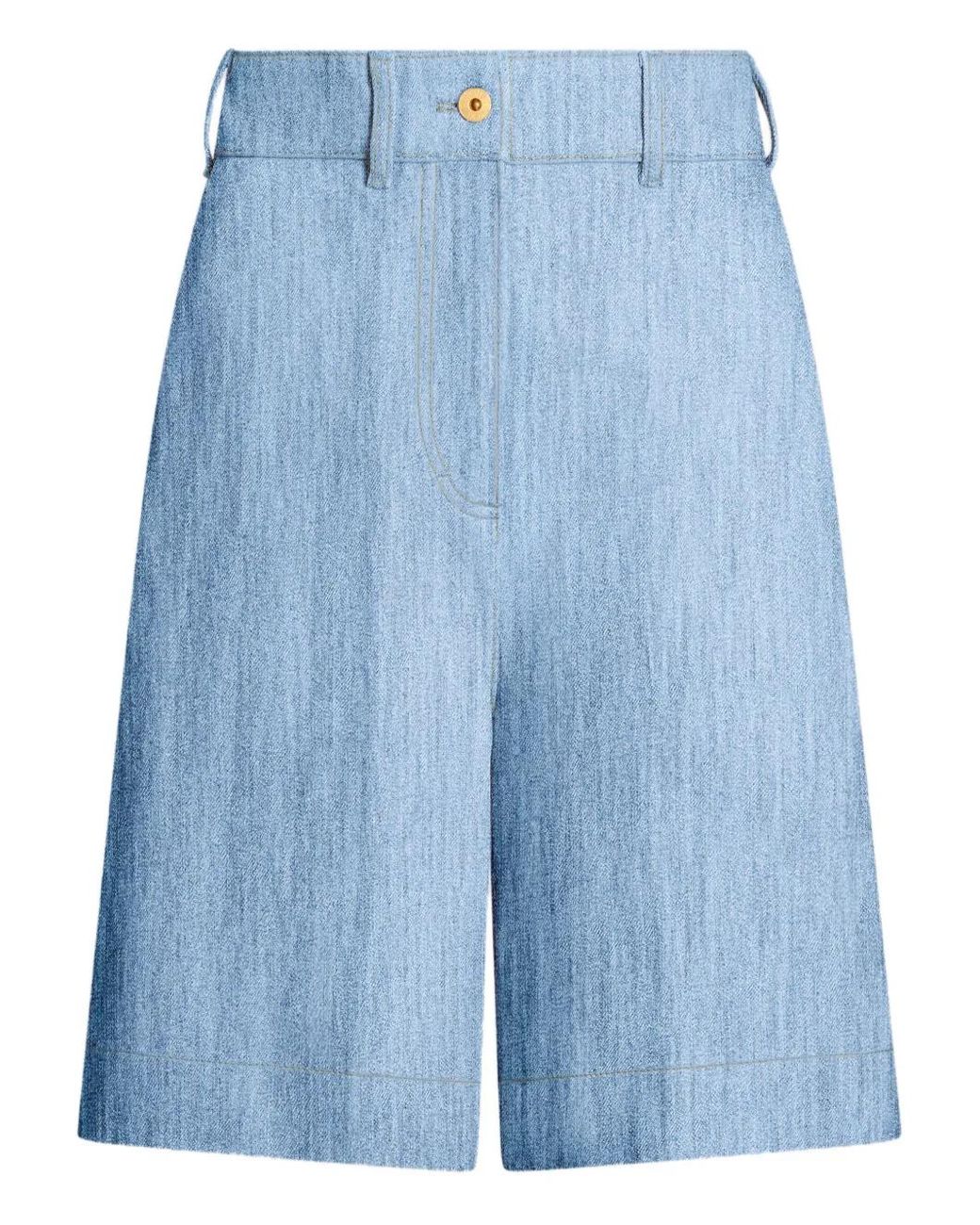 Patou Blue Belt-Loops Shorts