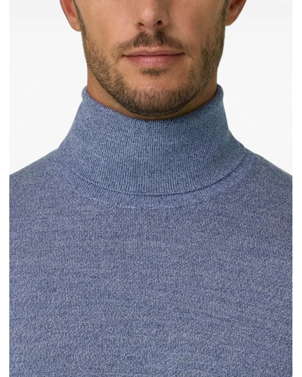 Boggi Blue Turtleneck Jumper for men