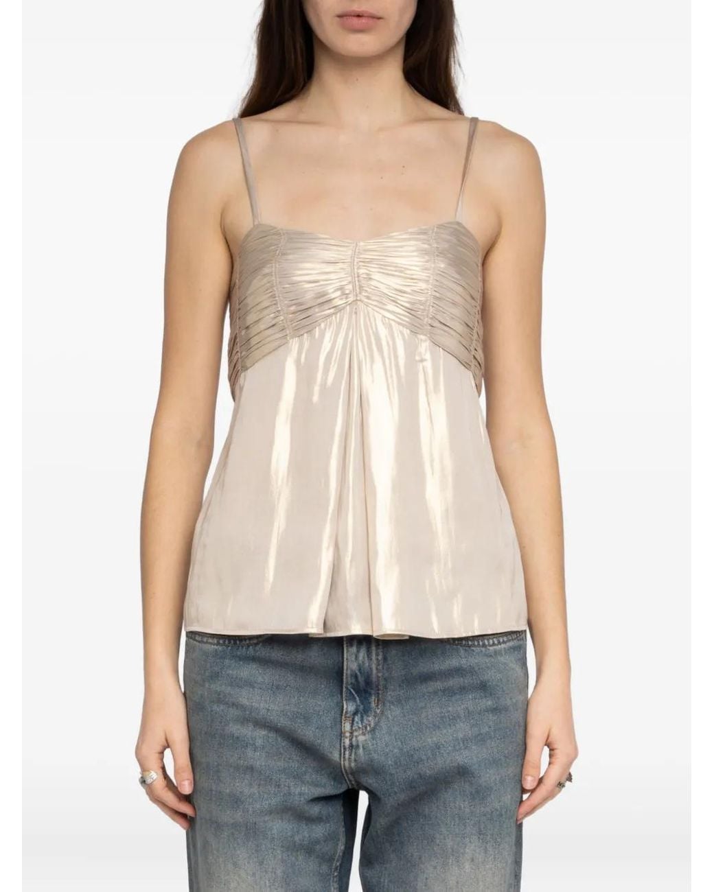 Zadig & Voltaire Natural Cippie Satin Camisole
