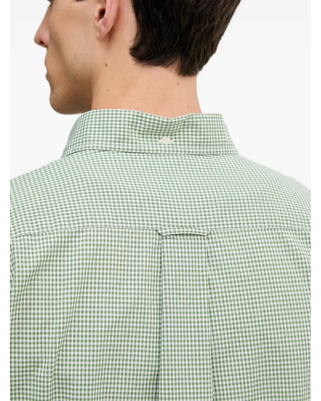 Gant Green Gingham-Check Button-Down Shirt for men
