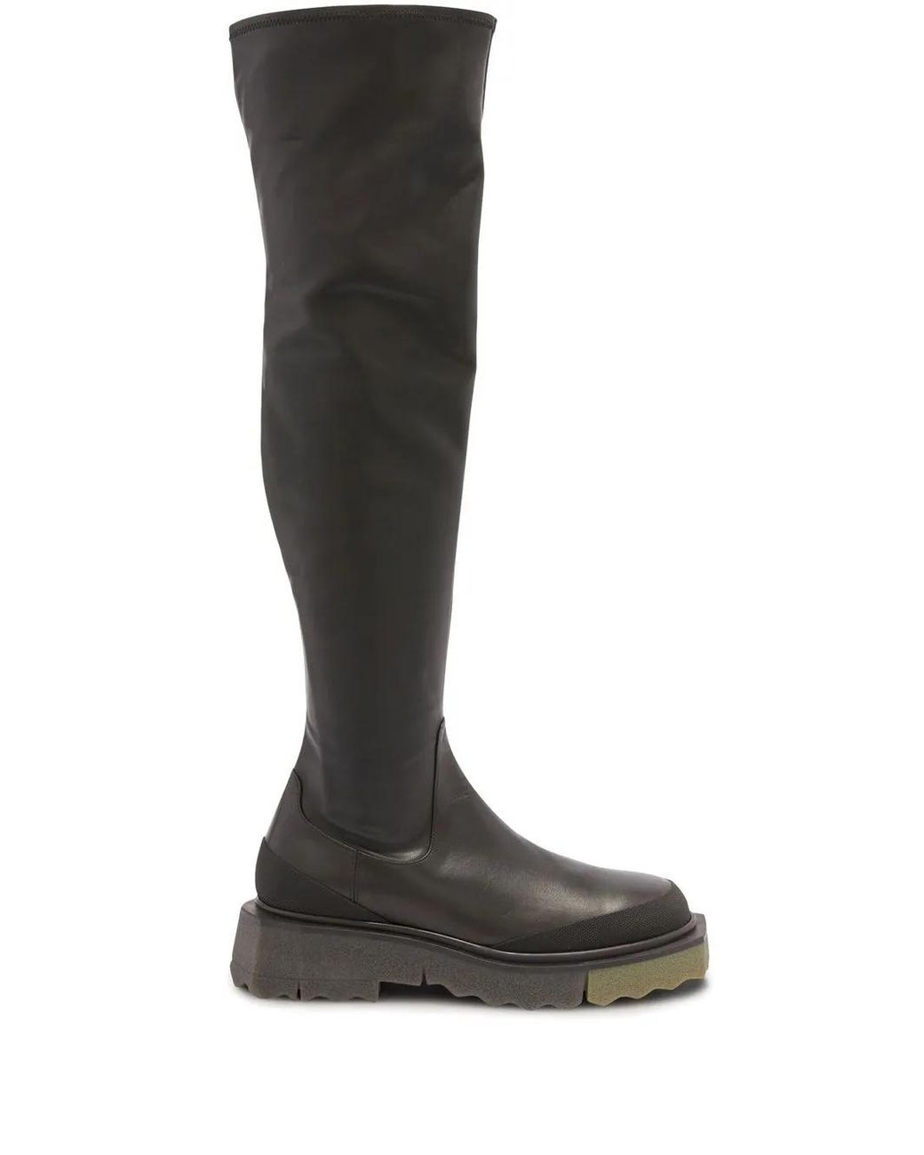Off-White c/o Virgil Abloh Black Off Leather High Boots