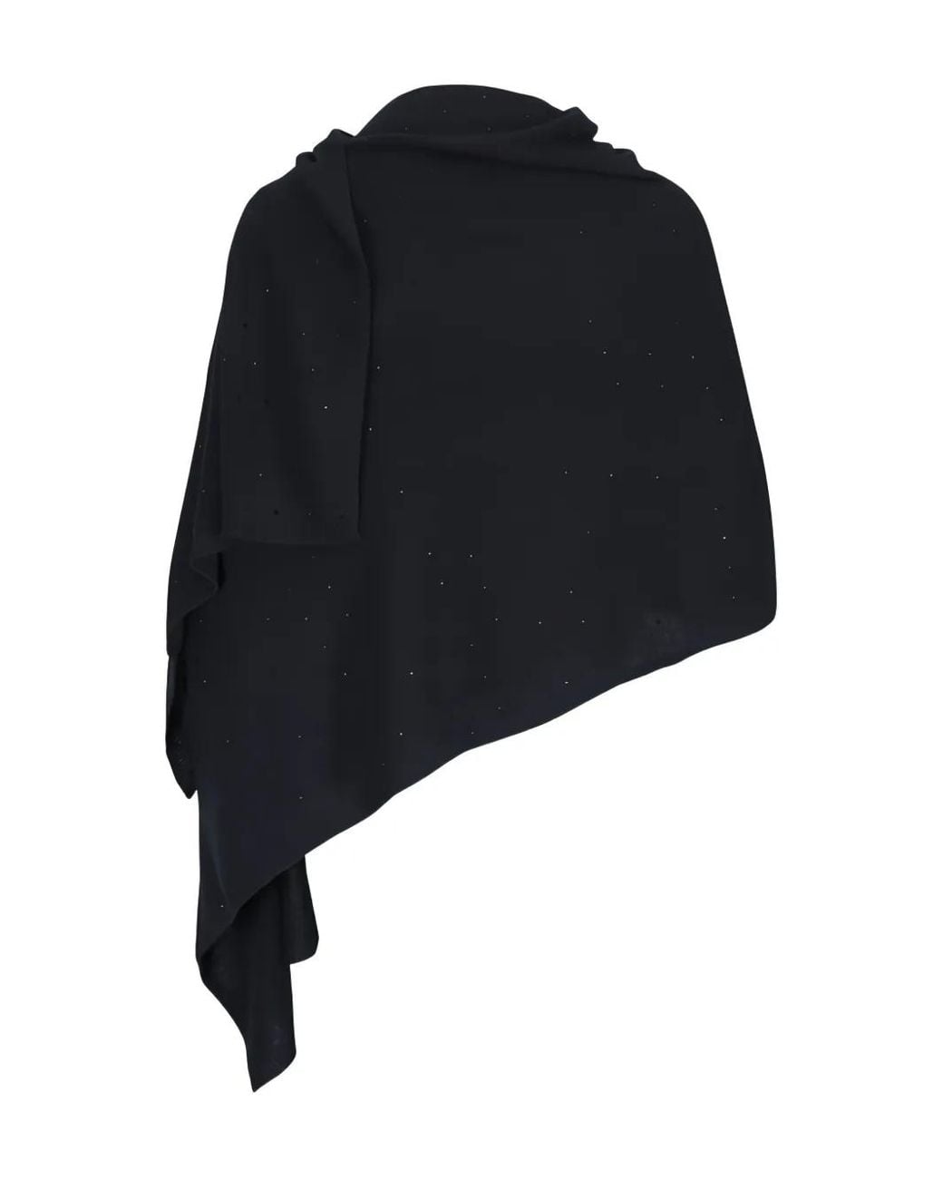 Kinross Cashmere Black Embellished Scarf