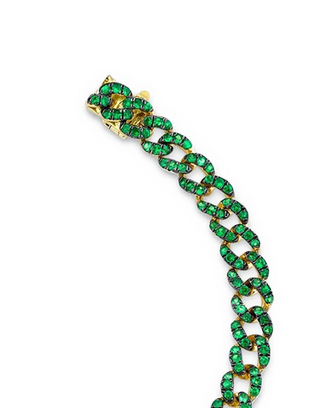 SHAY Green Garnet Cable-Link Bracelet