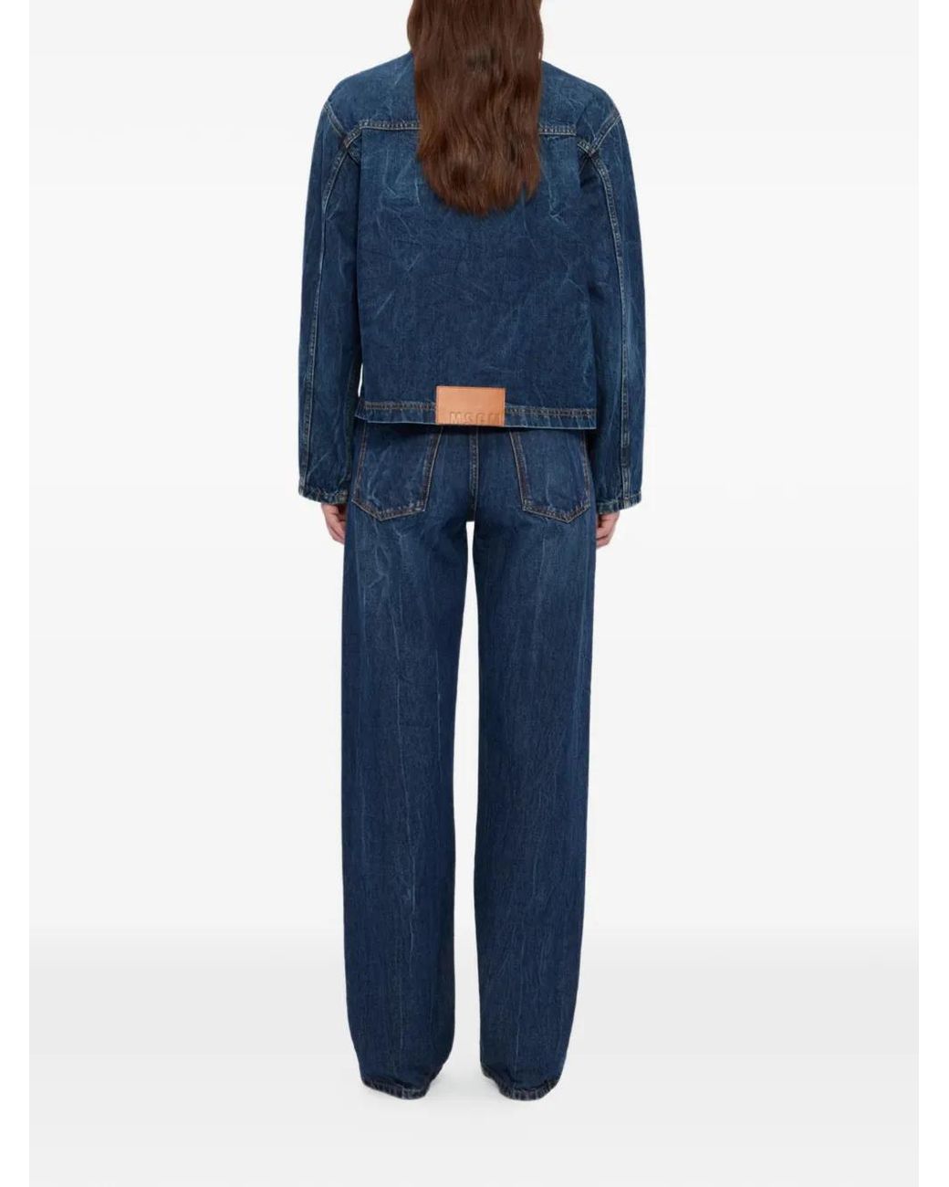 MSGM Blue Jean À Poches Multiples