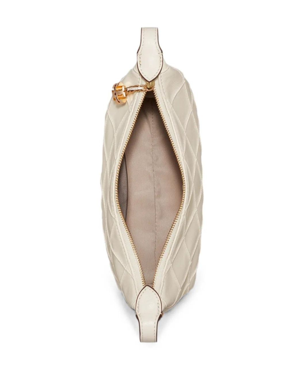 Pochette Fleming di Tory Burch in Natural