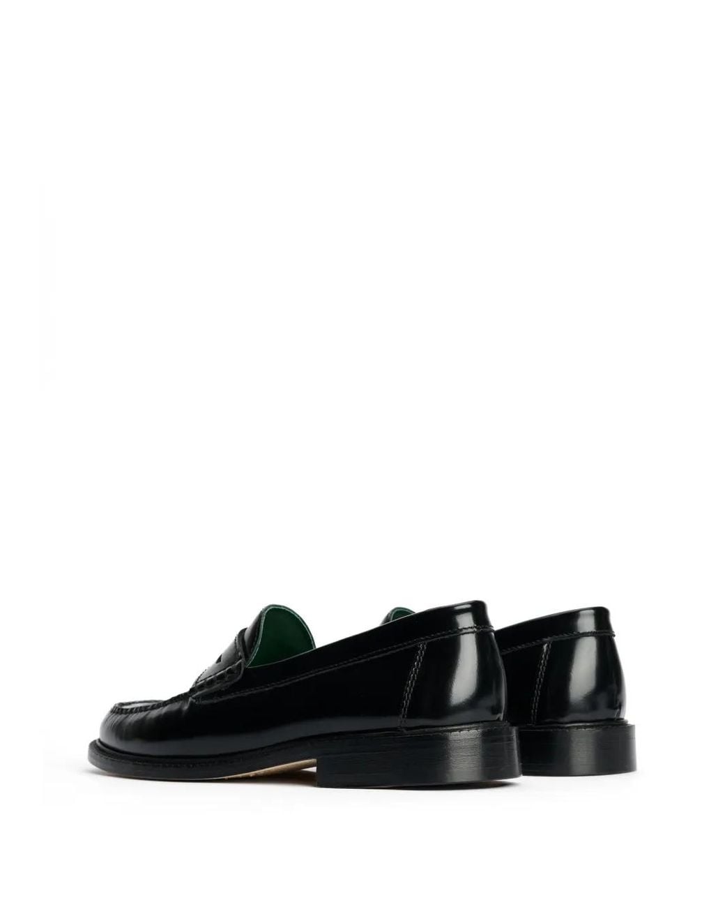 VINNY'S Black Yardee Moccasin Loafers for men