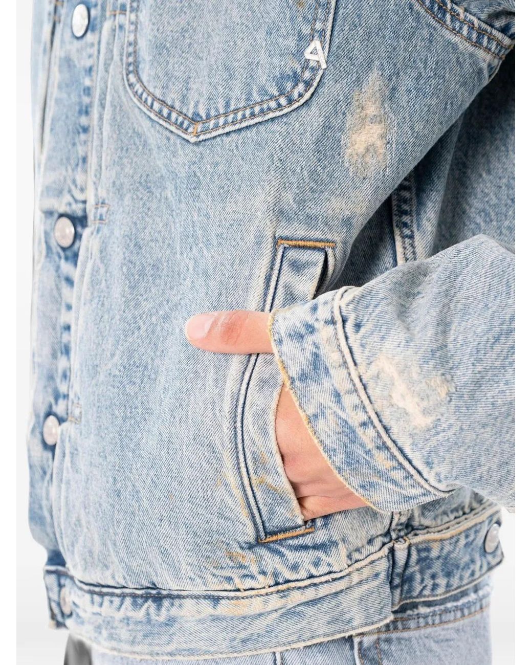 CYCLE Roby Gerafeld Denim Jack in het Blue voor heren