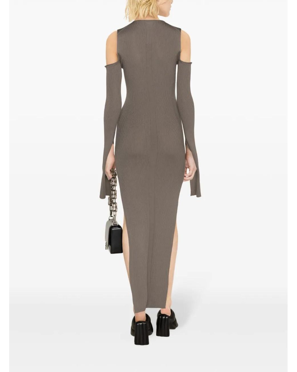 Rick Owens Gray Wool Long Dress
