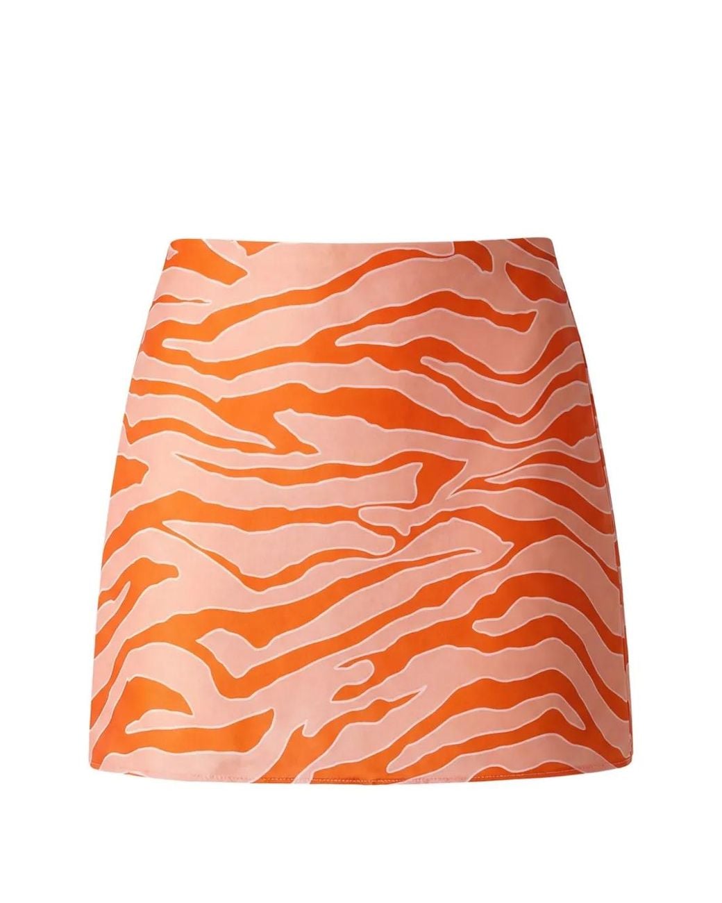 Toccin Orange Brynny Zebra-Print Skirt