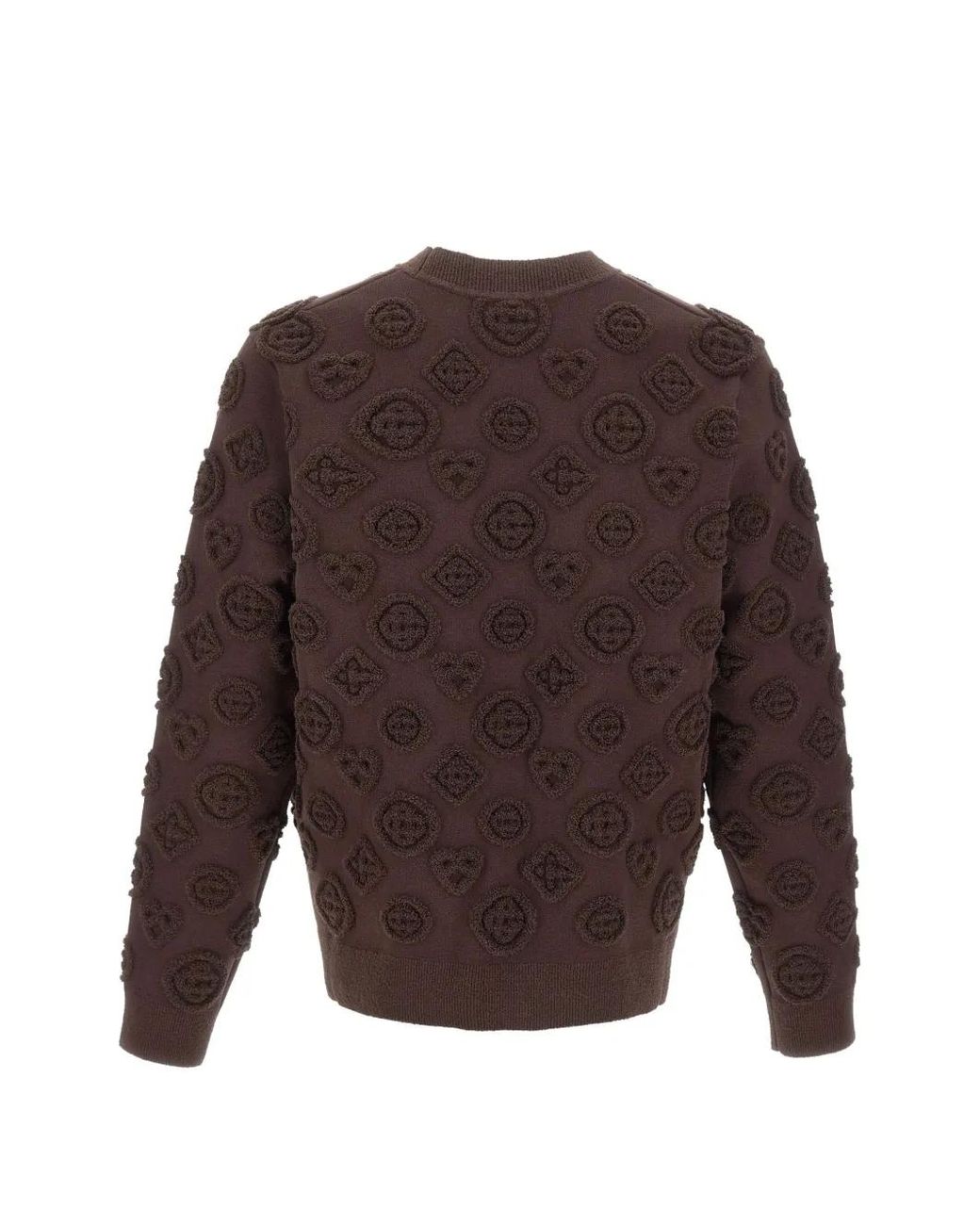 Casablanca Brown Monogram-Texture Sweater for men