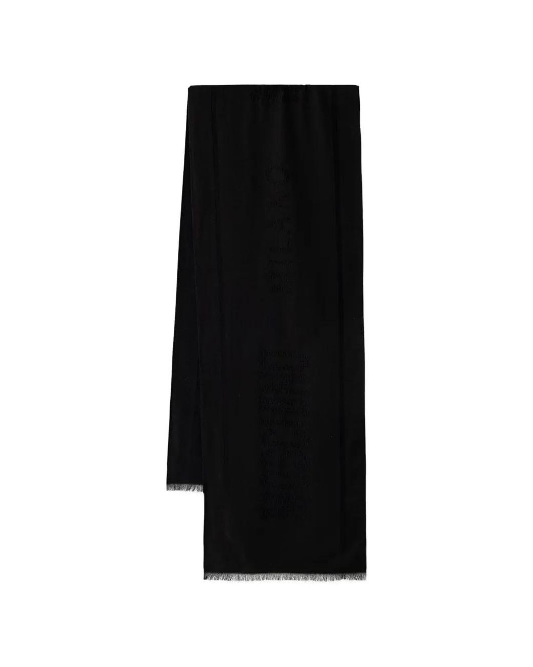 Moschino Black Écharpe Frangée À Logo En Jacquard for men