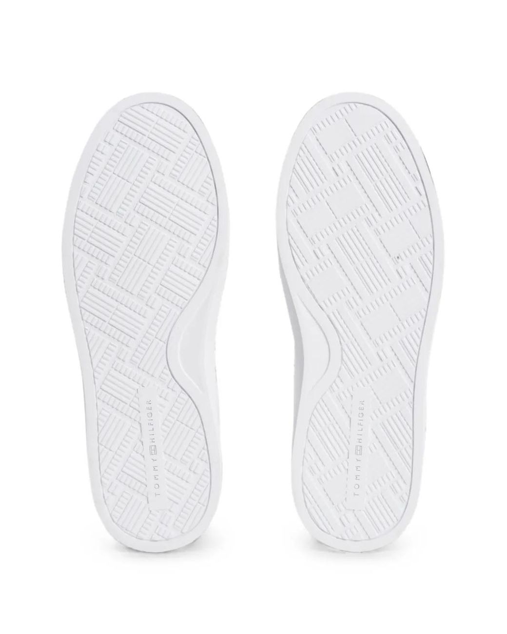 Tommy Hilfiger White Logo-Print Sneakers