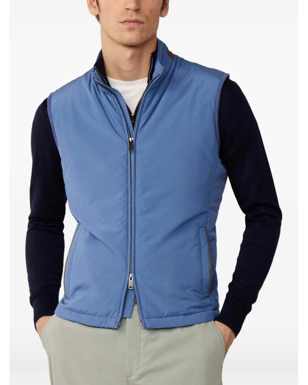Chaleco Windsor Con Cremallera Hackett de hombre de color Blue