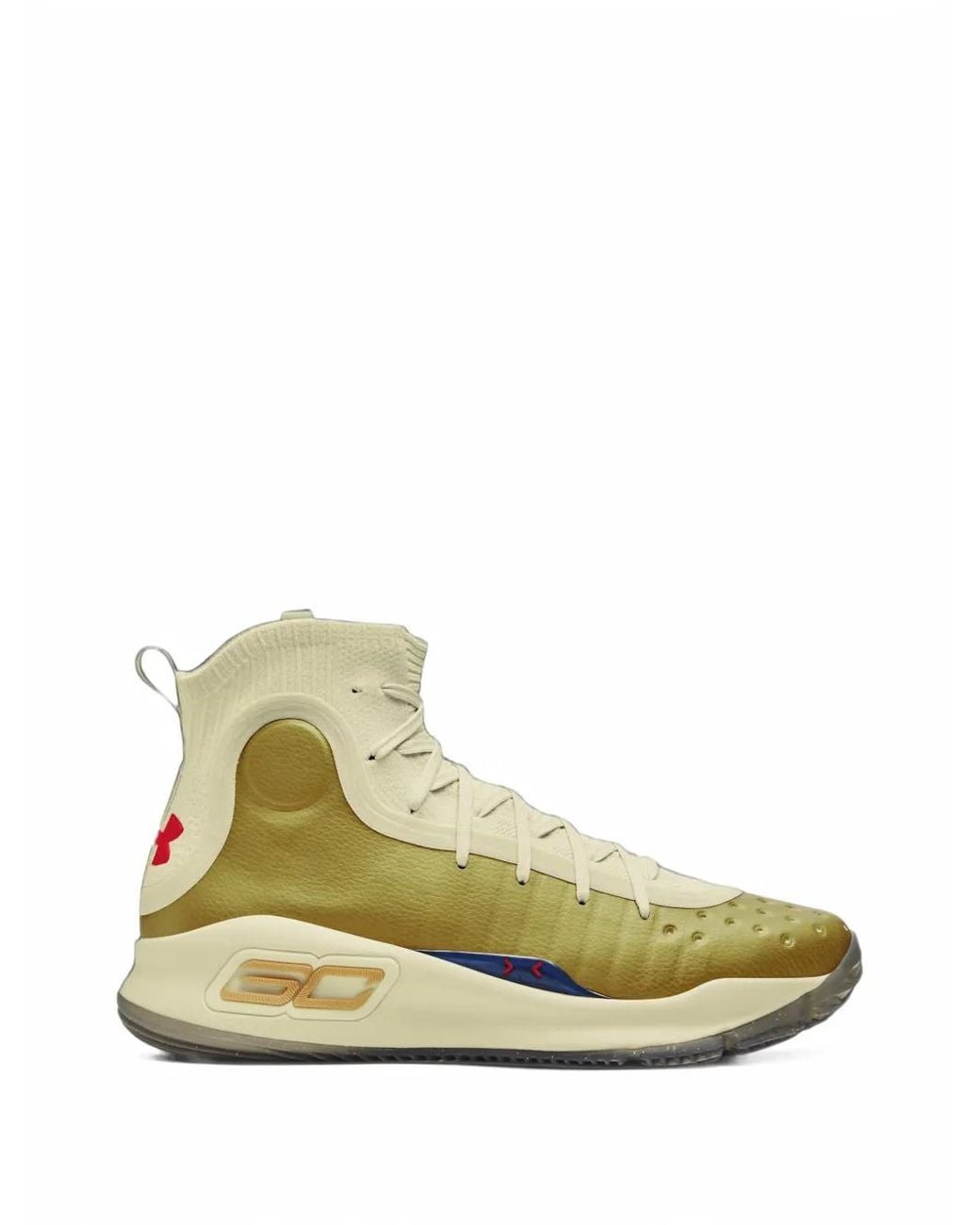 Under Armour Green Curry 4 Retro Sneakers for men