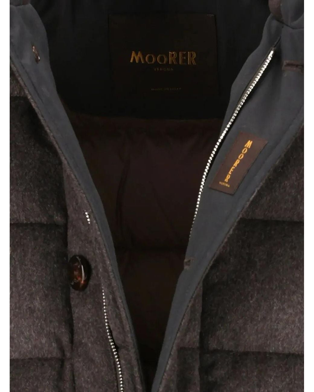 Moorer Black Doudoune À Col Montant for men