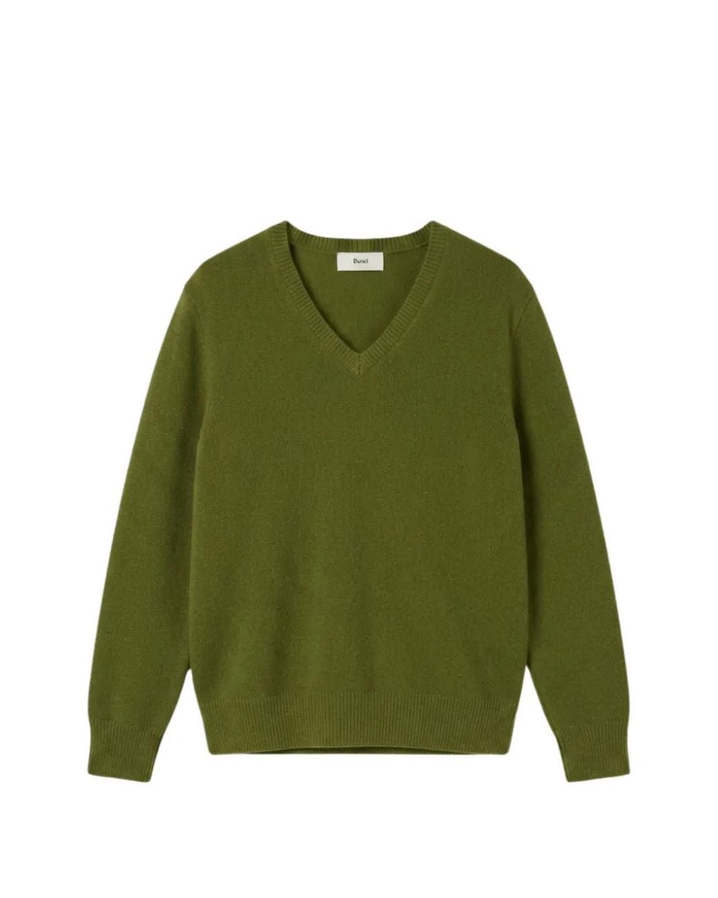 DUNST Green V-Neck Sweater for men