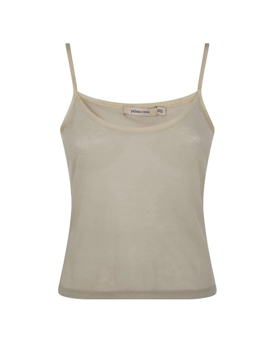 Paloma Wool Natural Nasem Semi-Sheer Camisole Tank Top