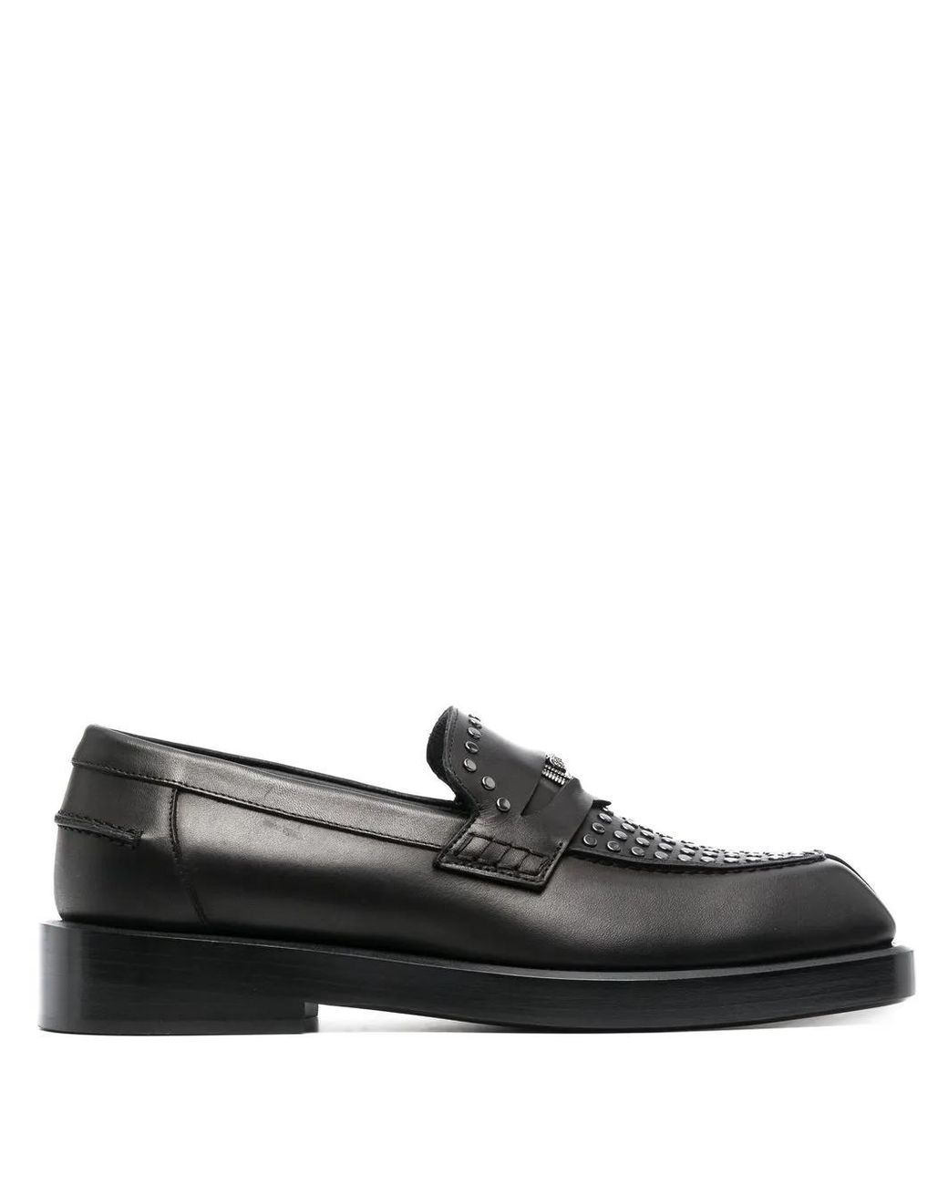 Versace Loafer Mit Eckiger Kappe in Black für Herren
