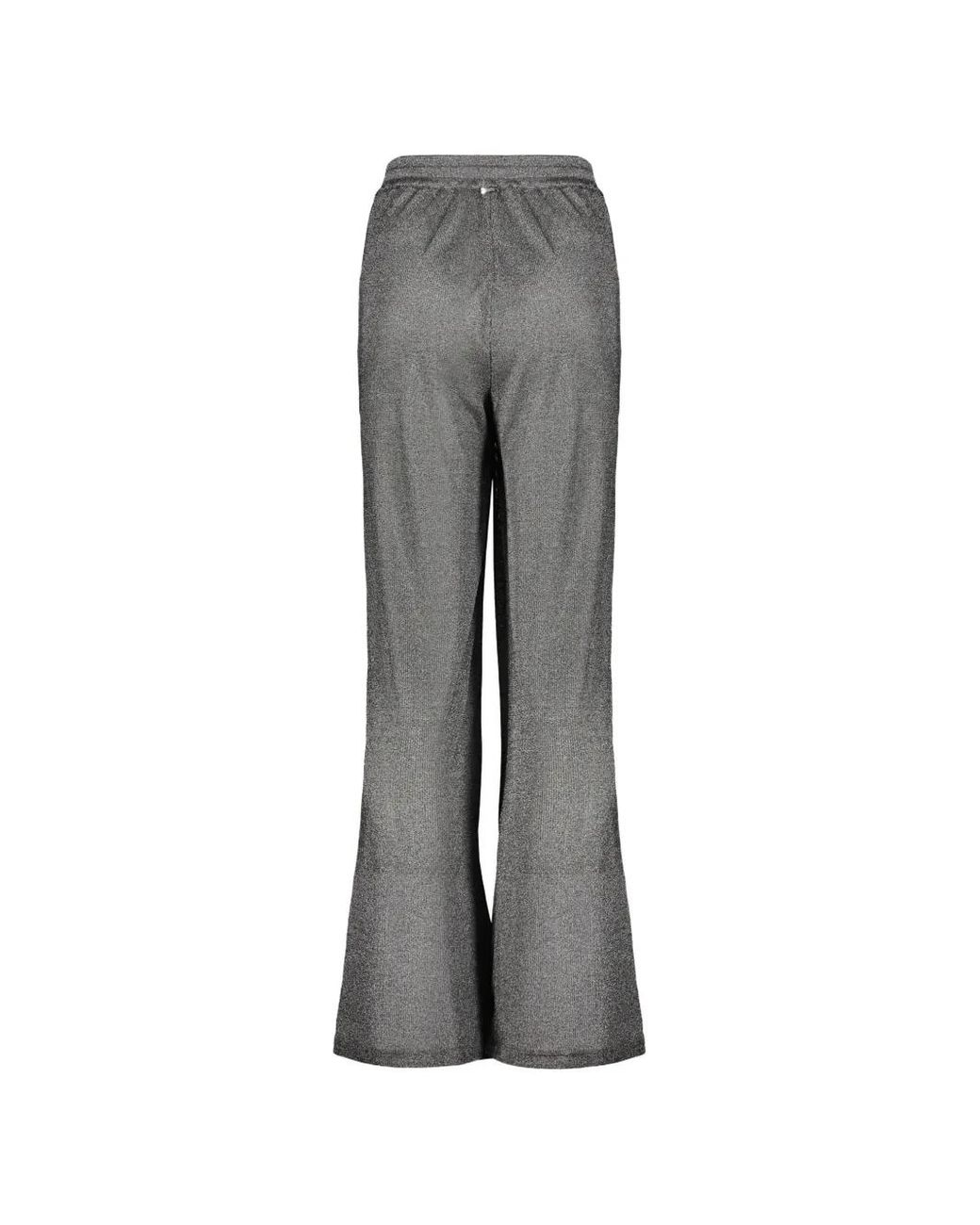 Herno Gray Drawstring Wide-Leg Trousers