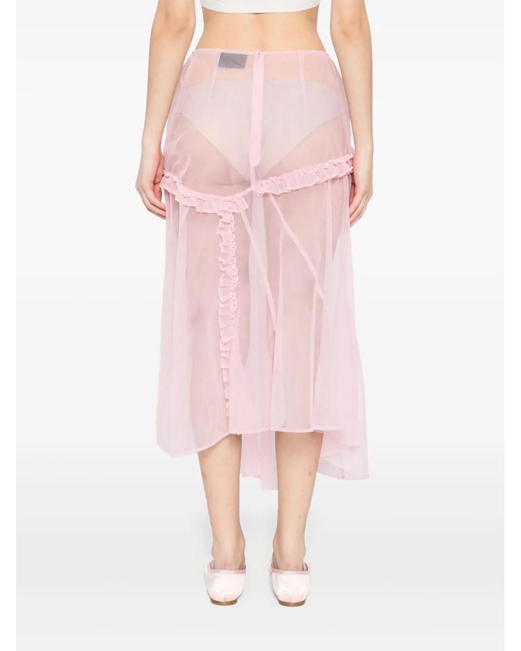 Simone Rocha Rok Met Ruches in het Pink