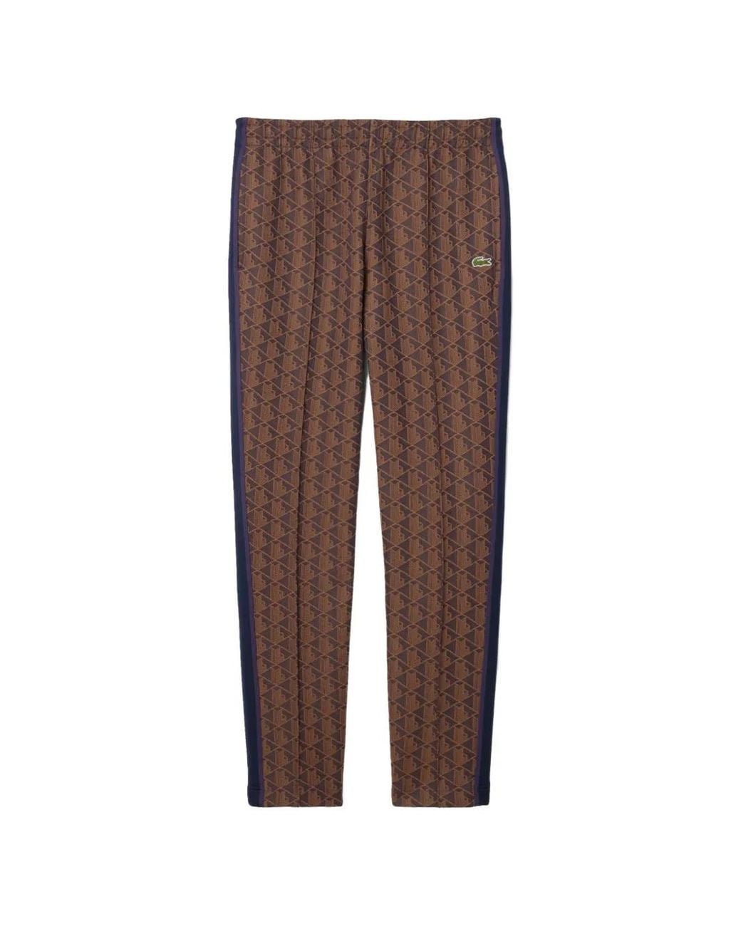 Lacoste Brown Paris Monogram Track Pants for men