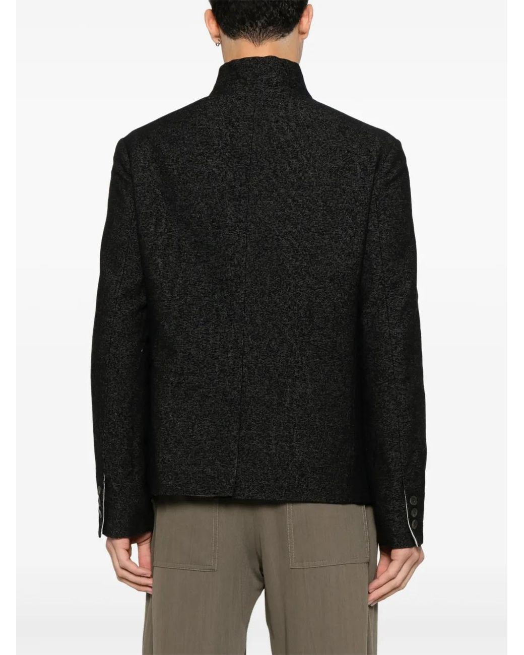 Forme D'expression Black Shrunken Jacket for men