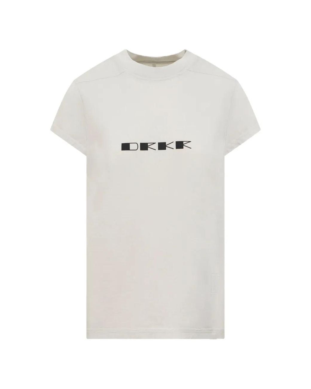 Rick Owens White Graphic-Print T-Shirt