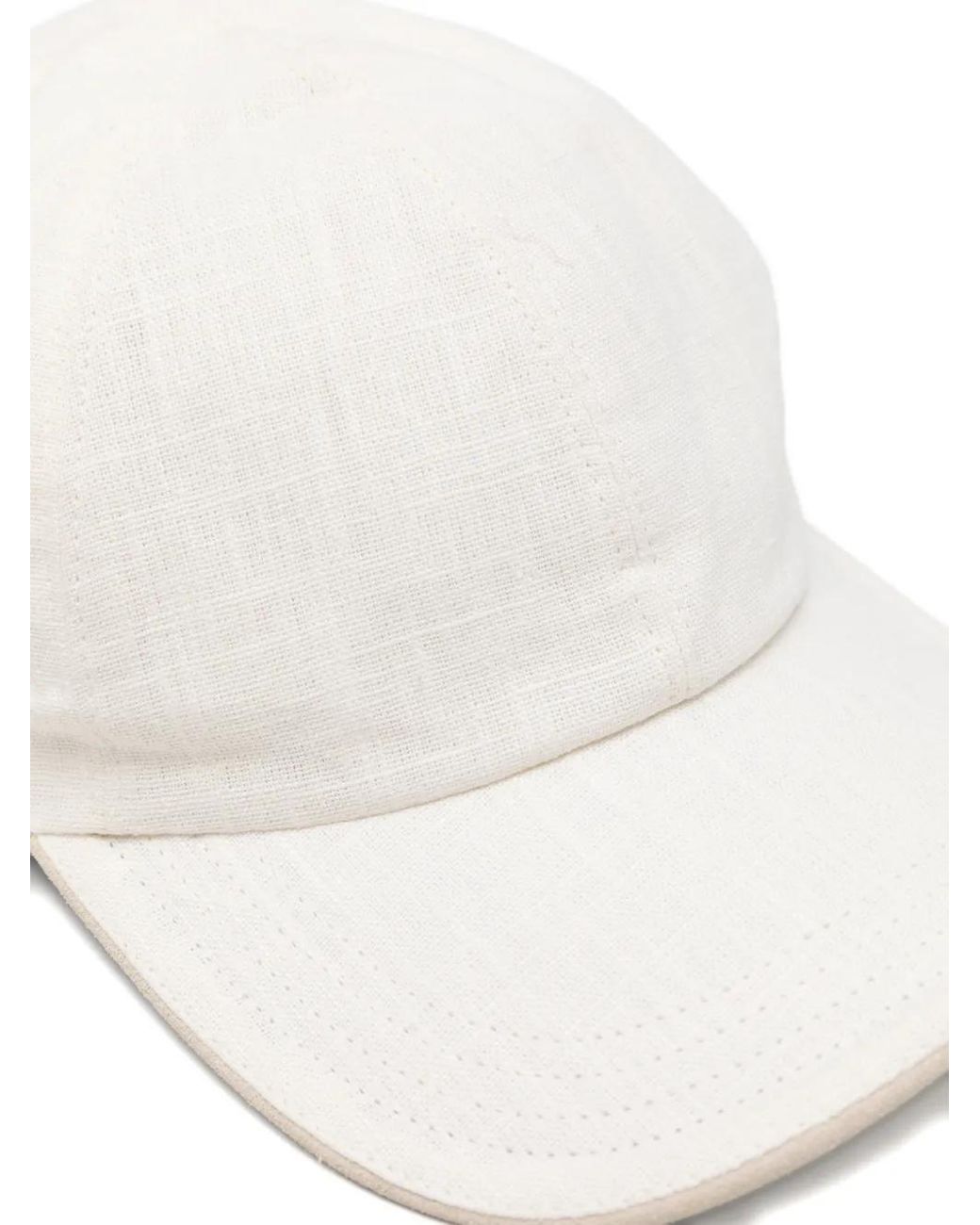 Eleventy White Panelled Hat for men