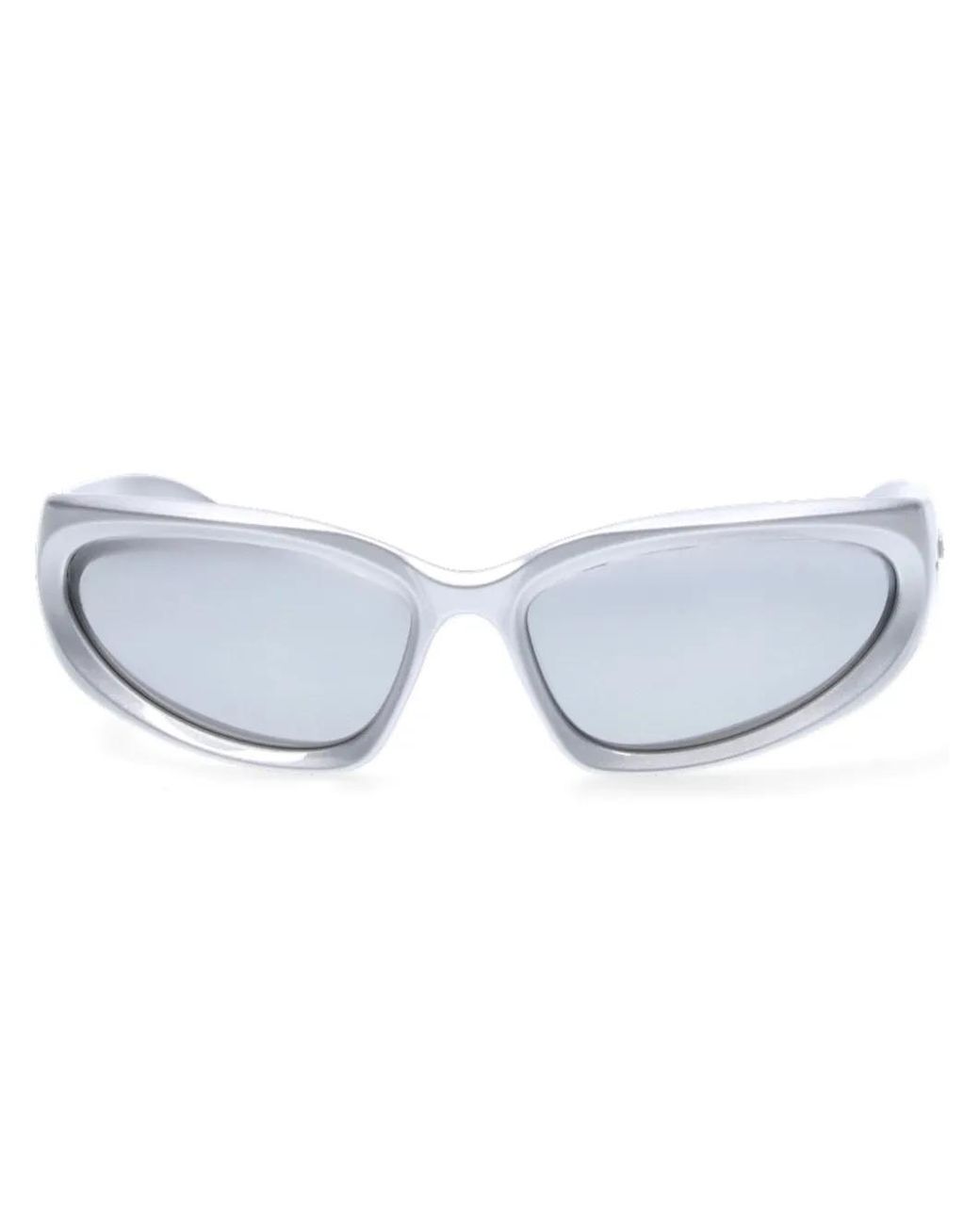 Balenciaga Blue Logo-Print Sunglasses