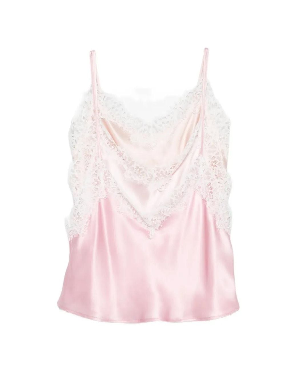 Viktor & Rolf Pink Lace-Trim Blouse