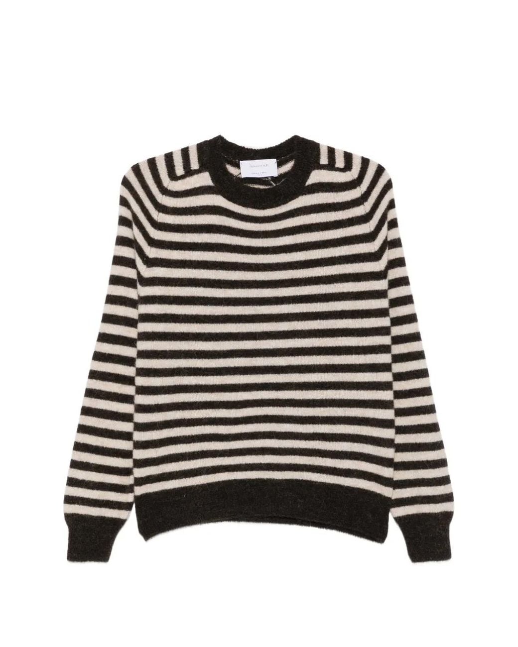 Daniele Fiesoli Black Long-Sleeve Striped Sweater