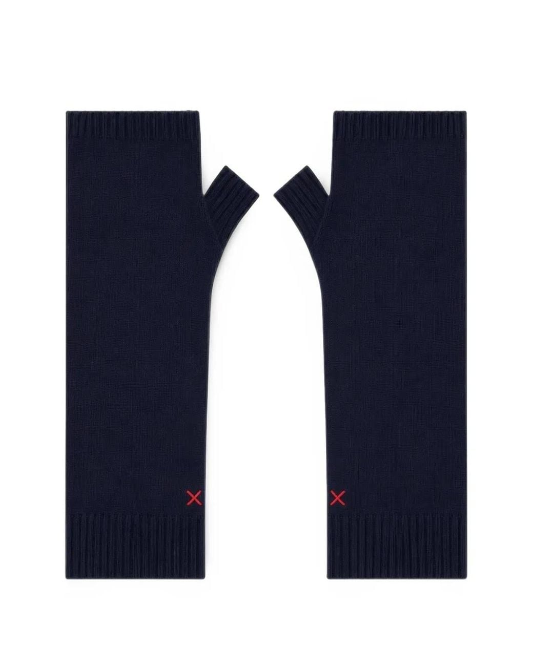Chinti & Parker Blue Mitaines Brodées