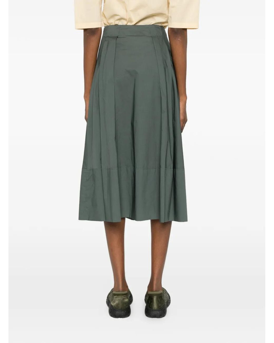 Woolrich Gray Cotton Long Skirt