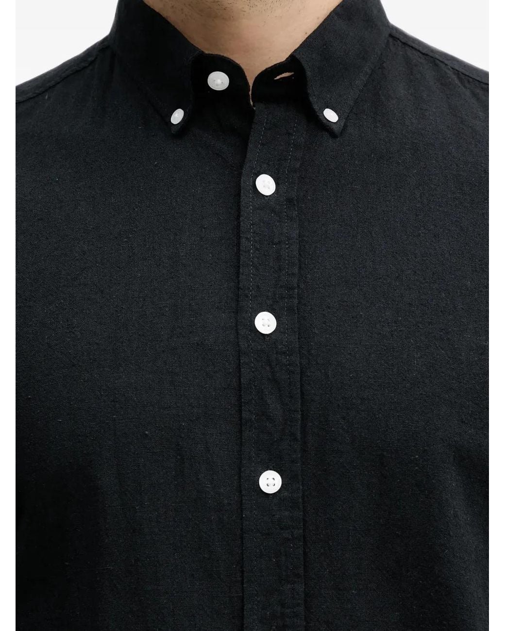 Camisa Con Botones Lindbergh de hombre de color Black
