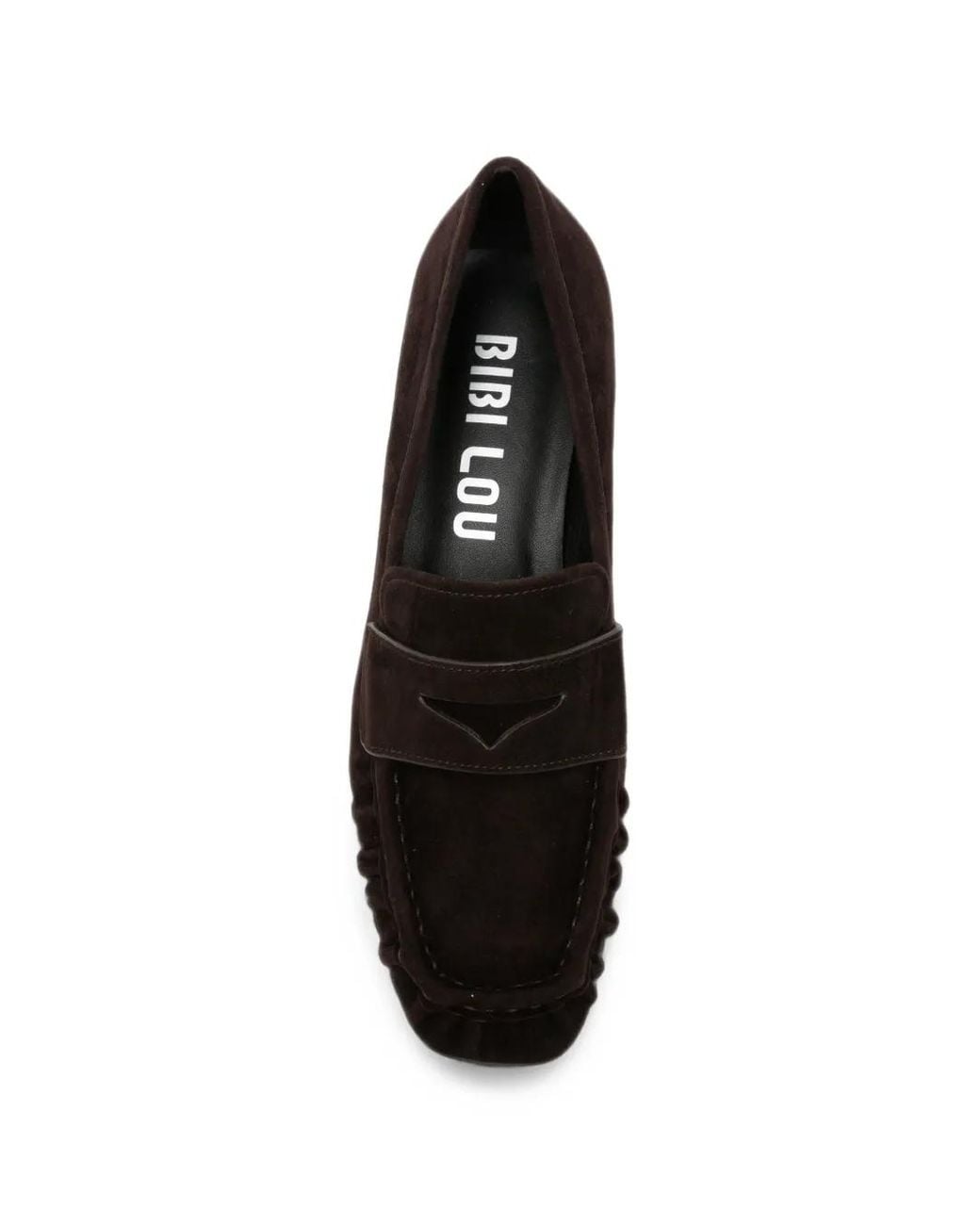 Bibi Lou Black Lyra Ruched Suede Loafers
