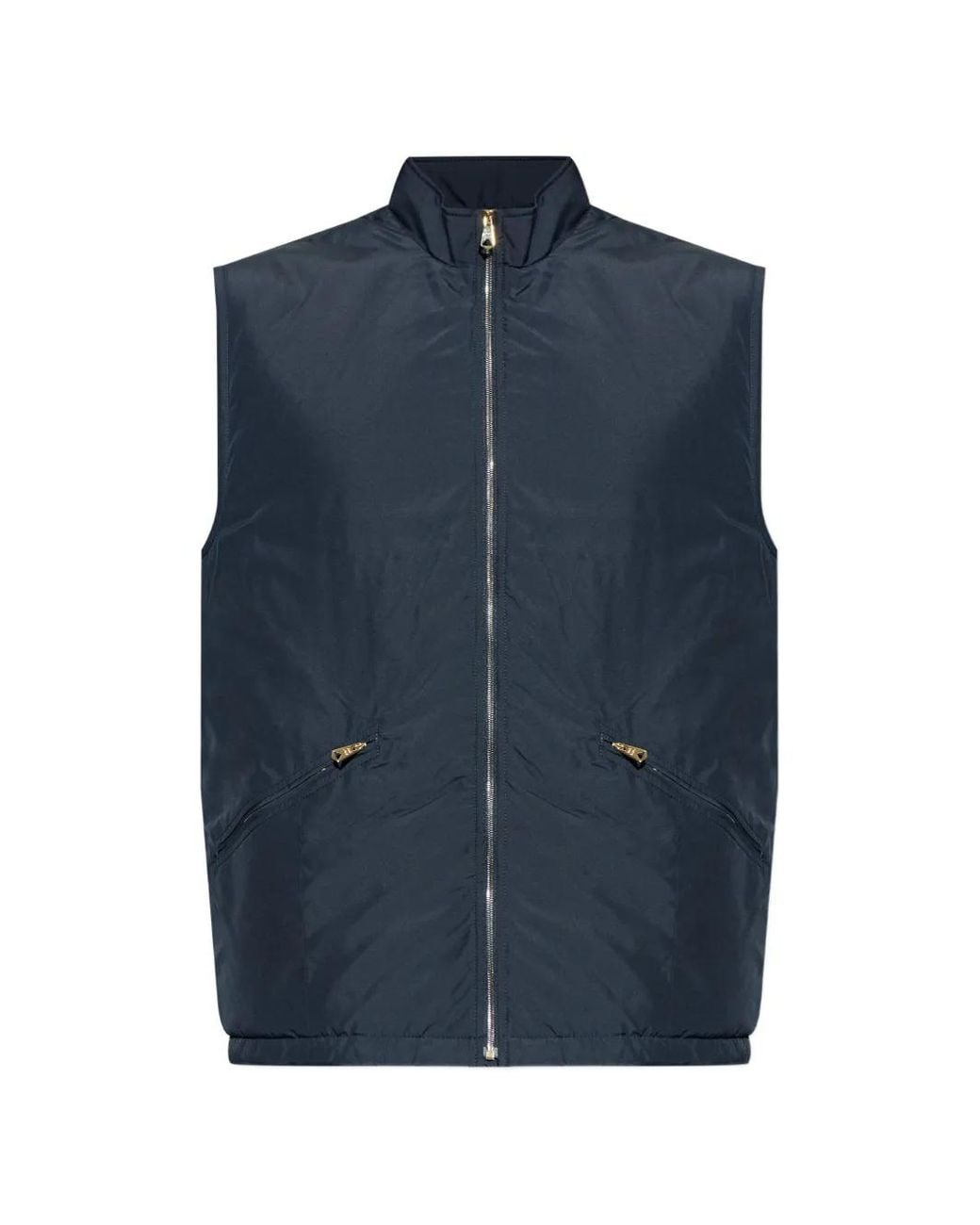 Paul Smith Blue Zip-Up Sleeveless Gilet for men