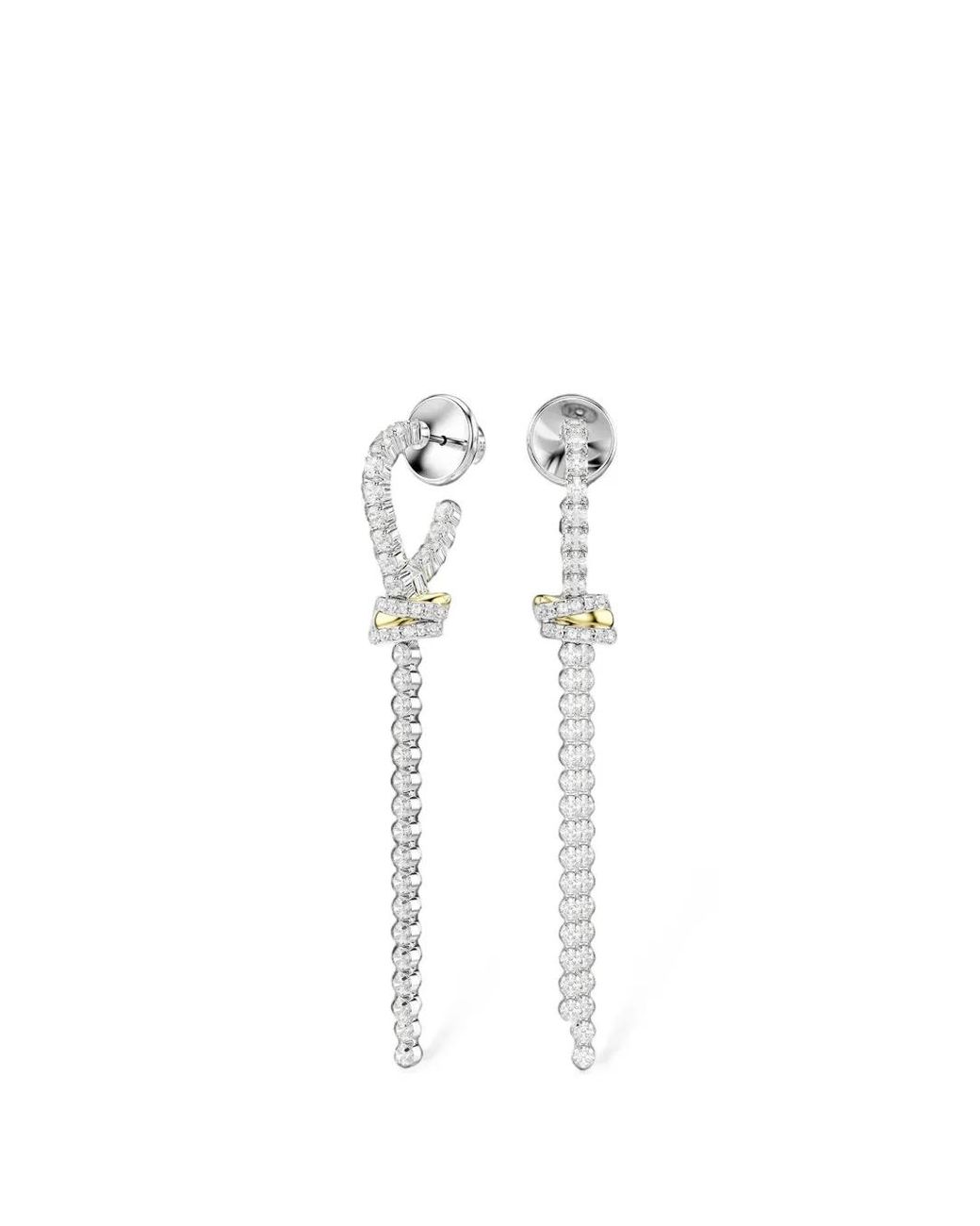 Swarovski White Hyperbola Crystal-Embellished Drop Earrings