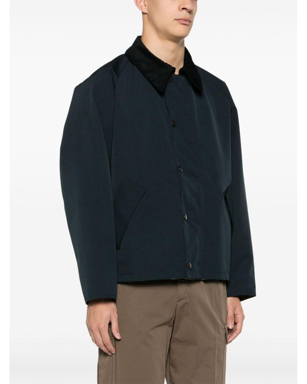 Barbour Transporter Reversible Shirt Jacket in Blue for Men | Lyst