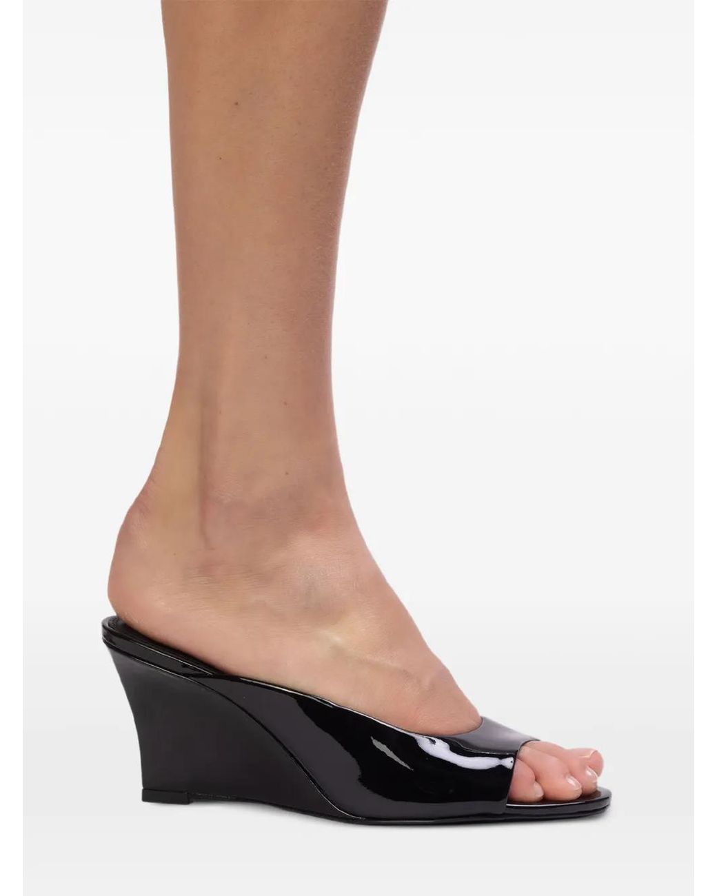 Black Suede Studio Black Arisha Wedge Mules