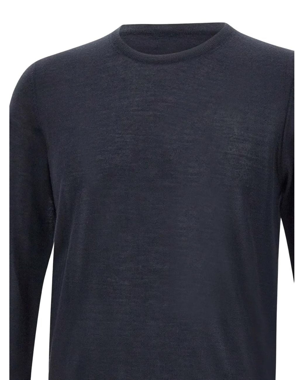 Kangra Blue Ribbed Crew-Neck Sweater for men