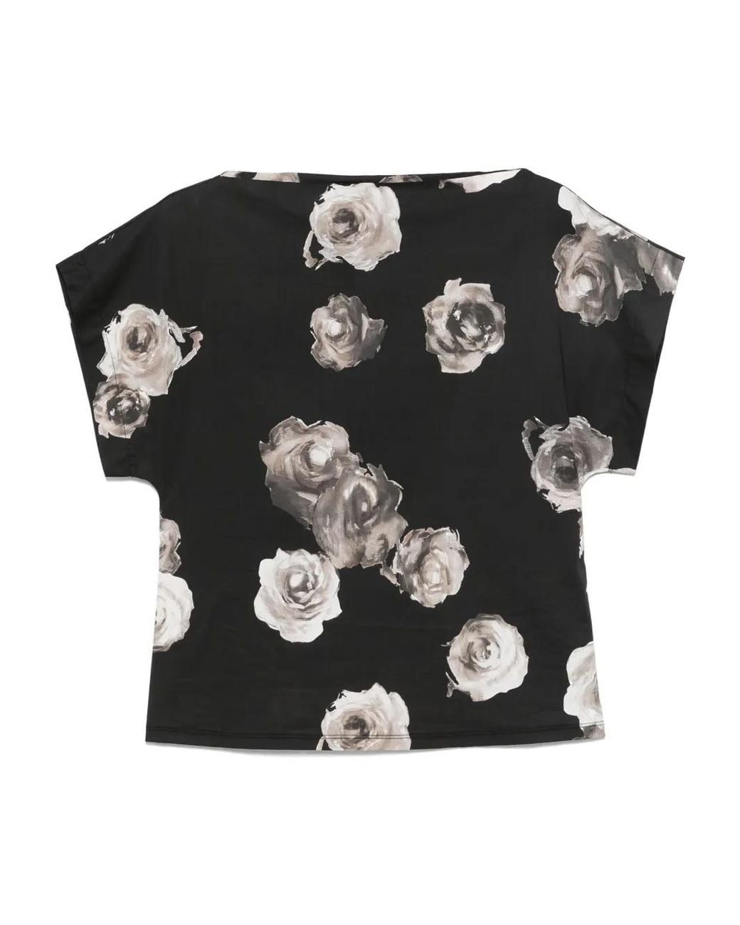Liviana Conti Black Floral-Print Blouse