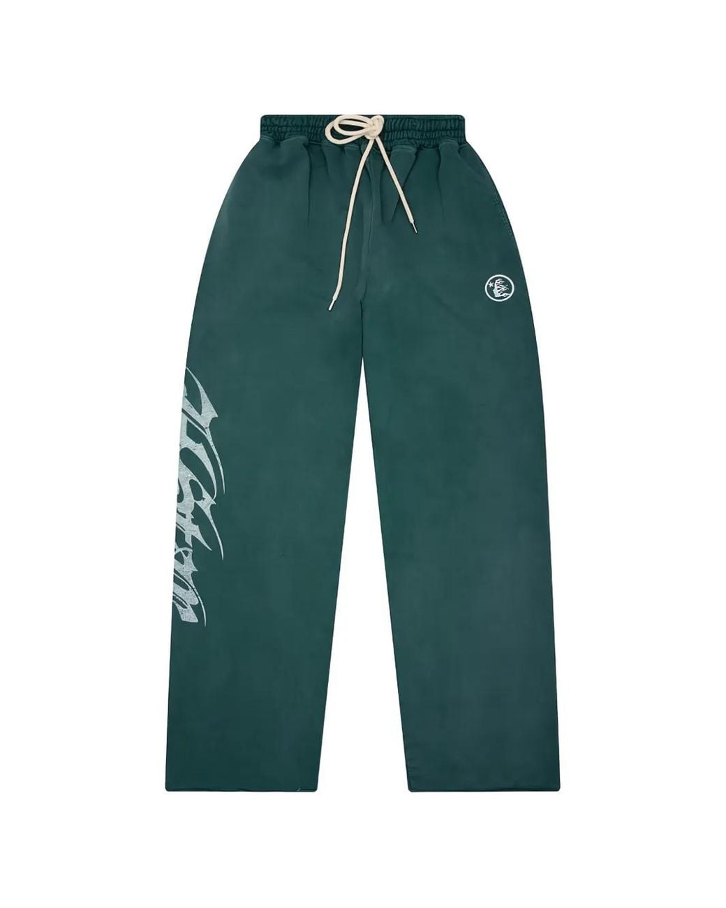 HELLSTAR Green Gothic Graphic-Print Track Pants for men