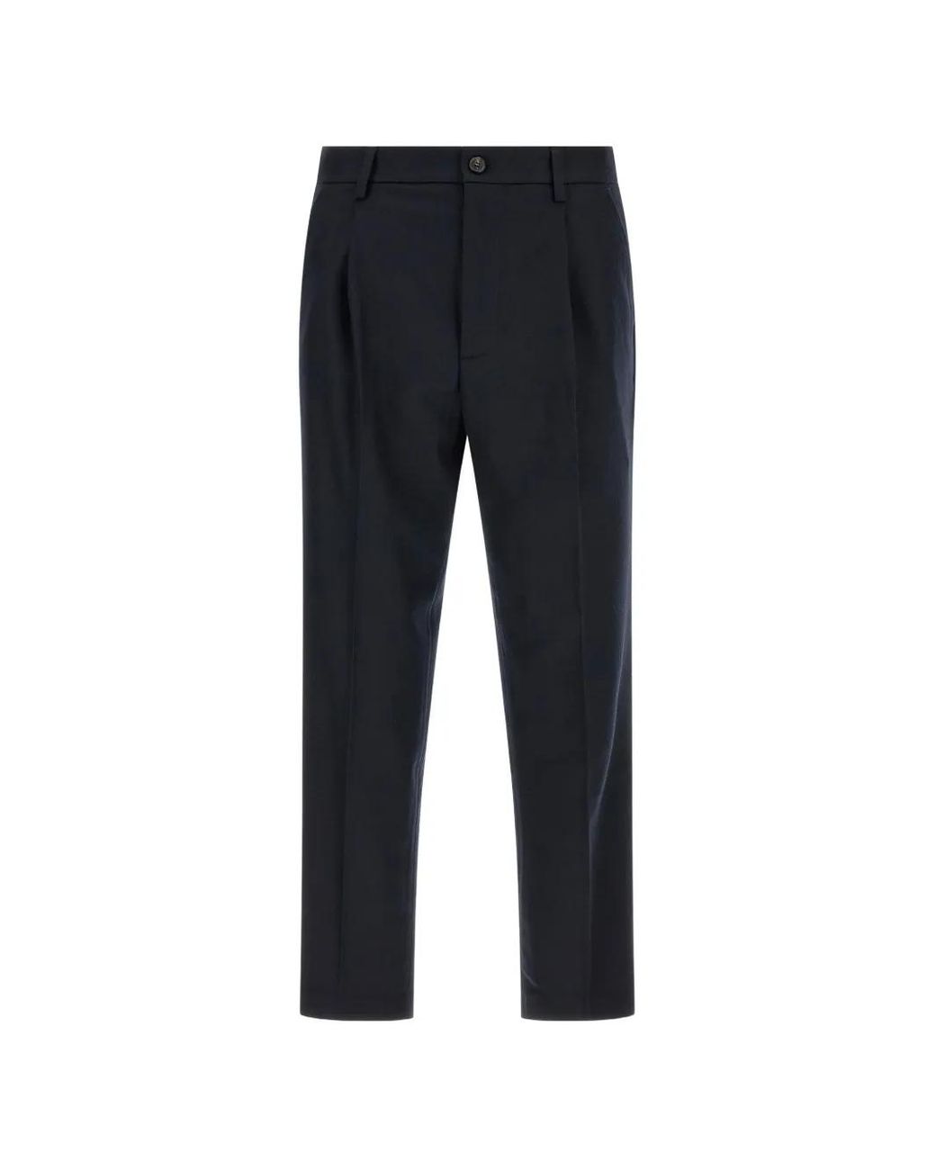 Department 5 Blue Gin Pleated Wide-Leg Trousers for men