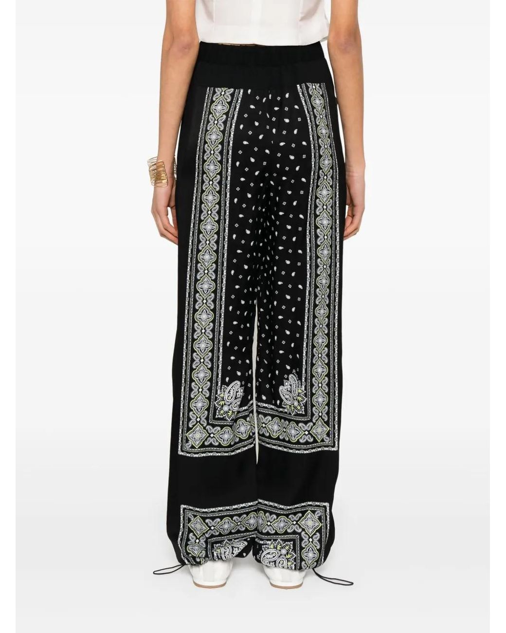 Pinko Black Spirito Wide Leg Trousers