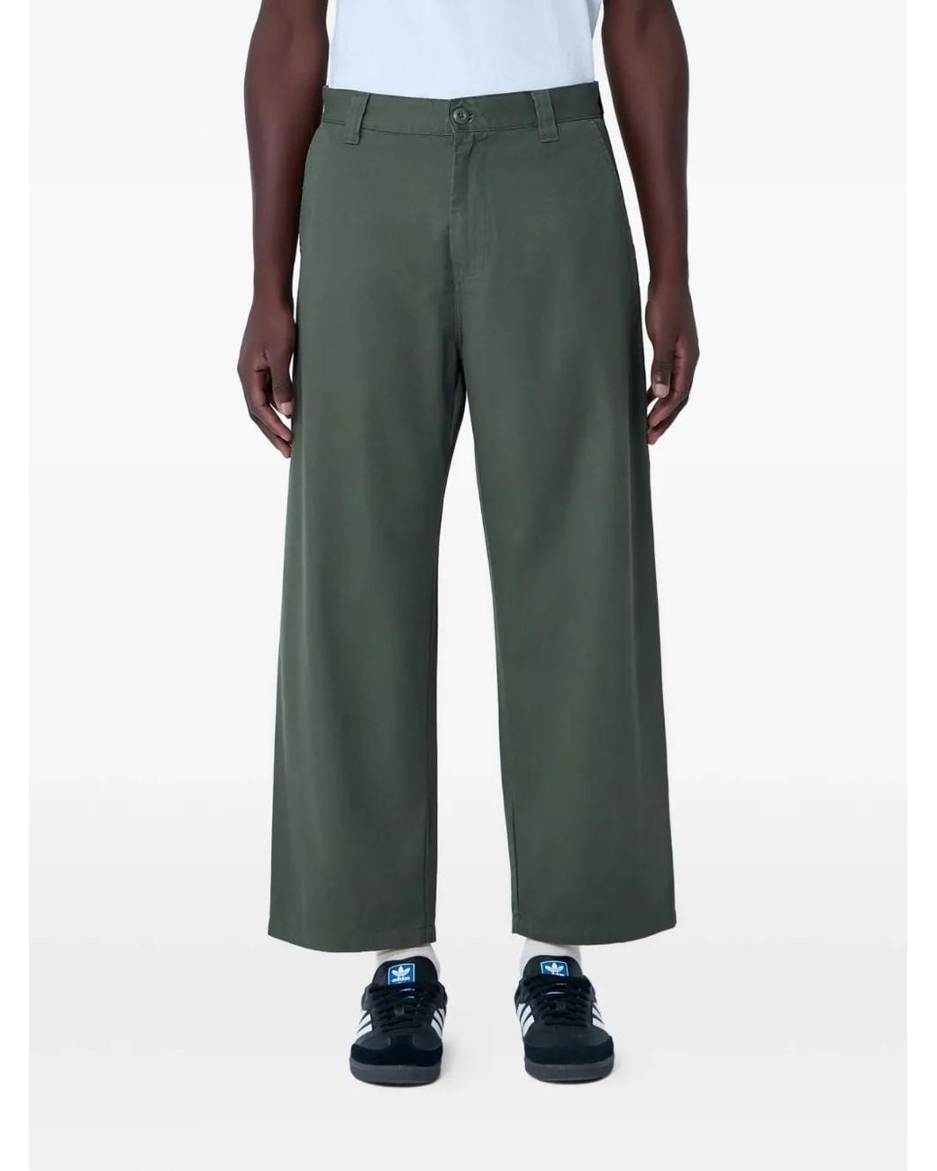 Carhartt Green Wide-Leg Five-Pocket Jeans for men