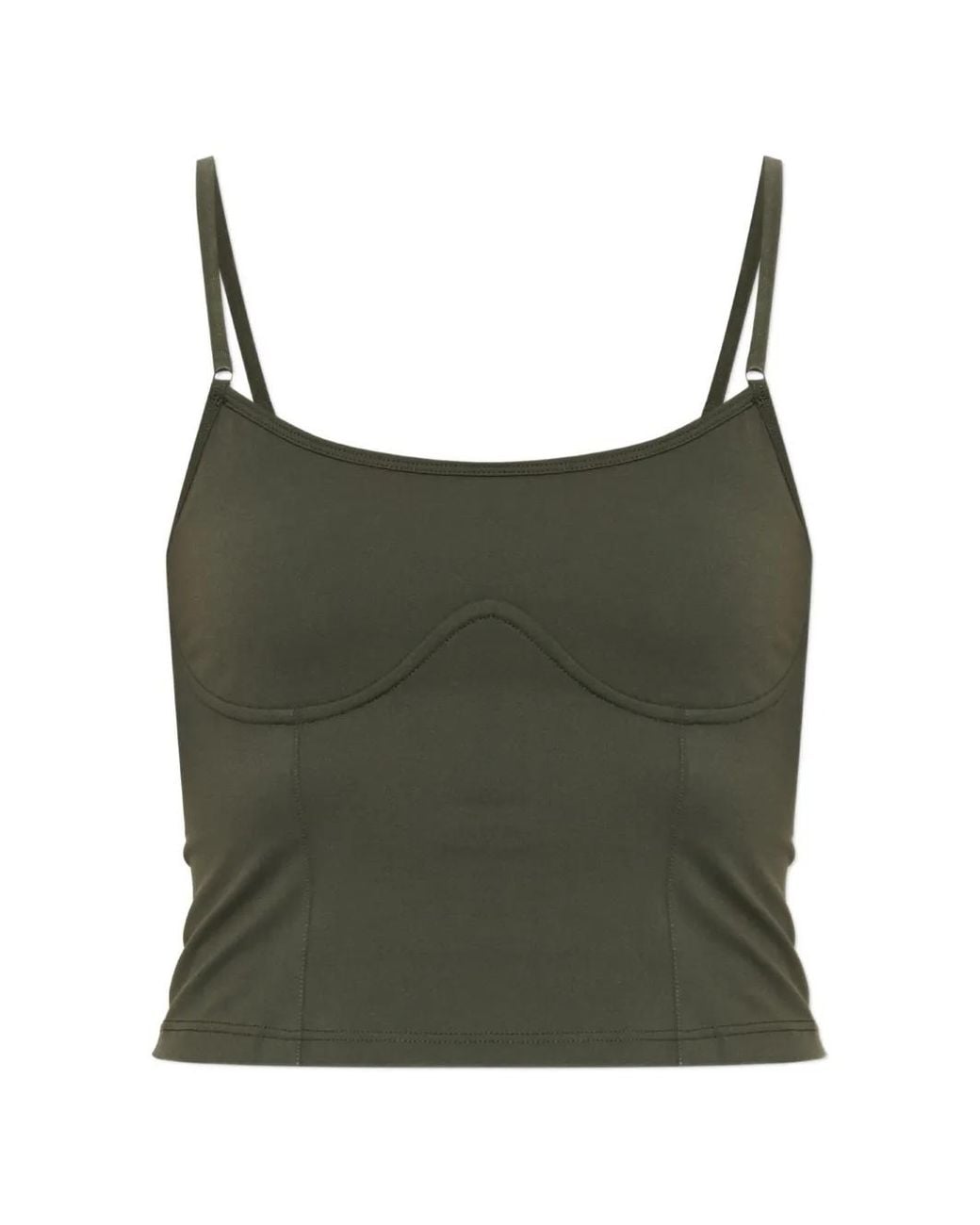 Rethinkit Studios Green Seam-Detail Sleeveless Top